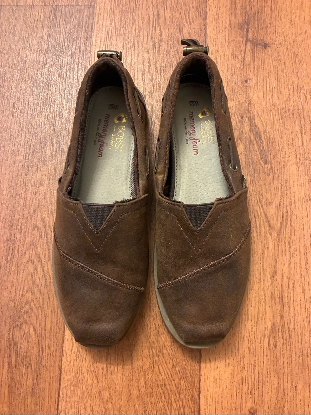 Skechers Brown Slip-On Memory Foam Men's Shoes